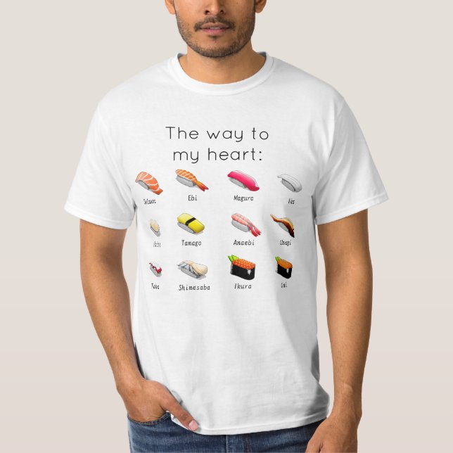 La camiseta de los amantes del sushi (Anverso)