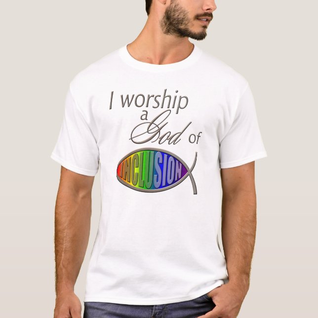 La camiseta de los hombres: Adoro a dios de la (Anverso)