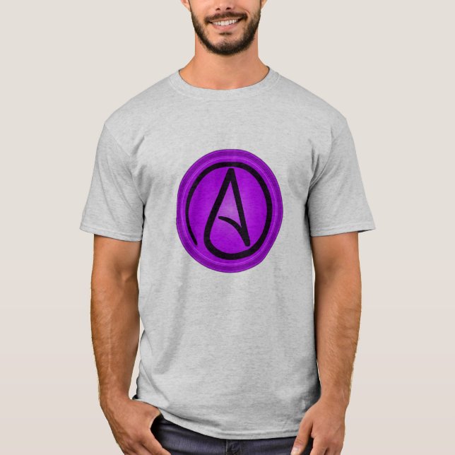 La camiseta de los hombres ateos del logotipo (Anverso)