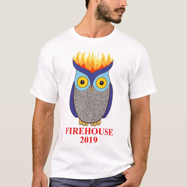 La camiseta de los hombres azules del búho de FH (Anverso)