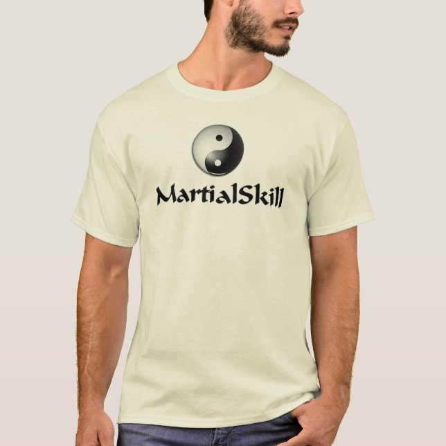 La camiseta de los hombres básicos de MartialSkill (Anverso)