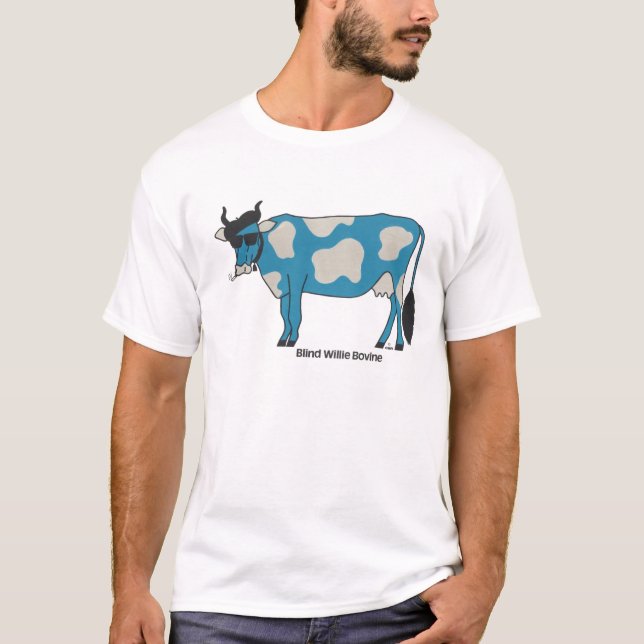 La camiseta de los hombres bovinos ciegos de (Anverso)