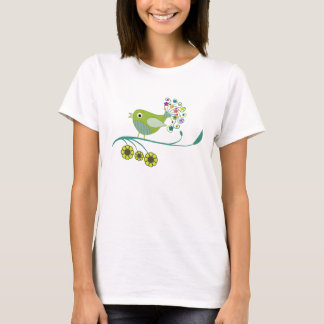 La camiseta de los hombres caprichosos del pájaro
