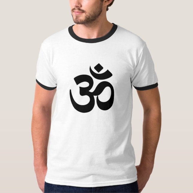 La camiseta de los hombres con el ajuste negro y (Anverso)