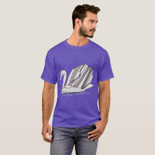 La camiseta de los hombres con el cisne del art