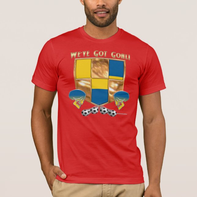 La camiseta de los hombres con objetivo en Suecia (Anverso)