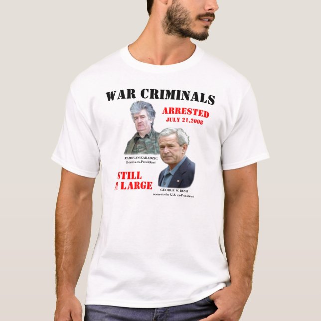 La camiseta de los hombres de BUSH/de KARADZIC (Anverso)