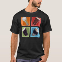 La camiseta de los hombres de colores de la