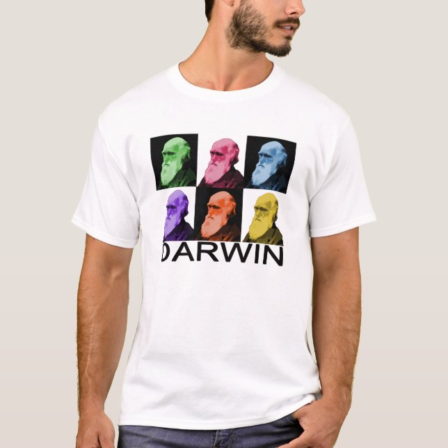 La camiseta de los hombres de Darwin del arco iris (Anverso)