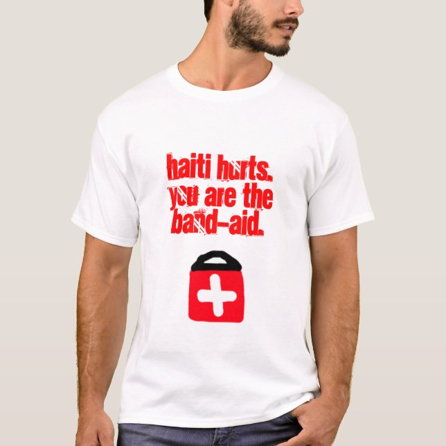 La camiseta de los hombres de Haití de la ayuda (Anverso)