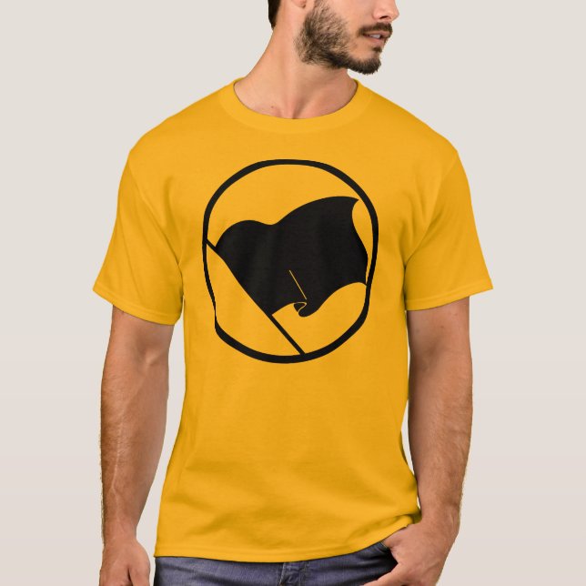 La camiseta de los hombres de la bandera negra del (Anverso)