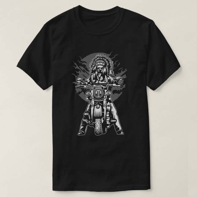 La camiseta de los hombres de la motocicleta del (Diseño del anverso)