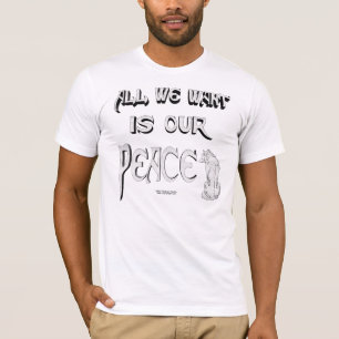 La camiseta de los hombres de la paz del lobo