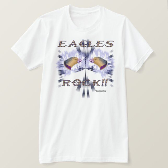 La camiseta de los hombres de la roca II de Eagles (Anverso del diseño)