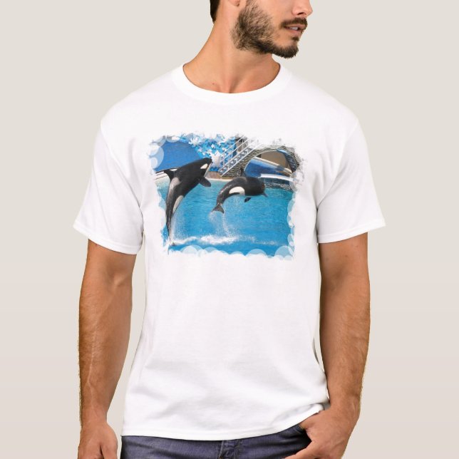 La camiseta de los hombres de las ballenas de la (Anverso)