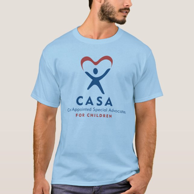 La camiseta de los hombres de las CASAS (azul) (Anverso)