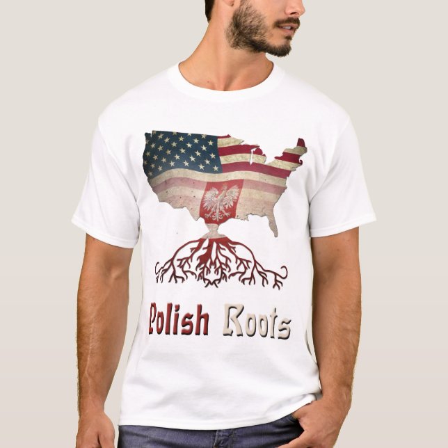 La camiseta de los hombres de polacos americanos (Anverso)