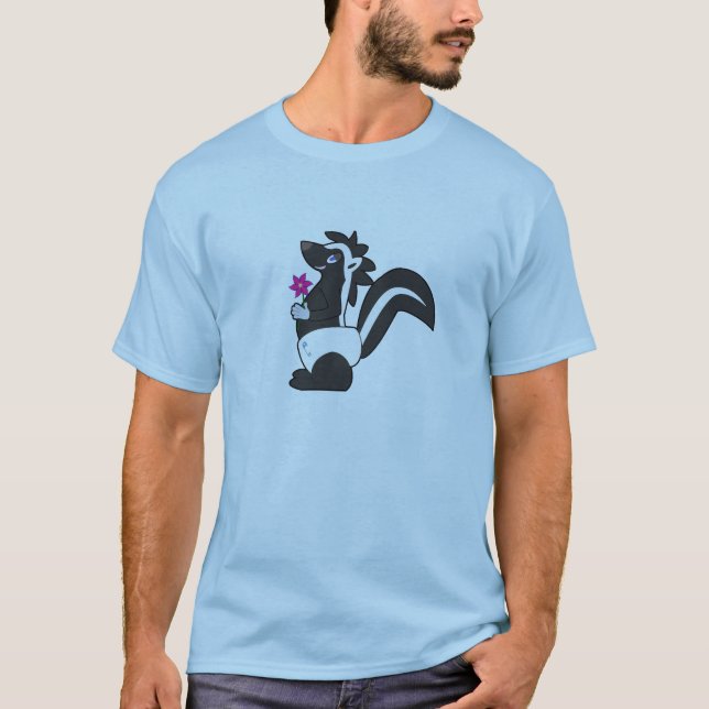 La camiseta de los hombres de Skunkdude - azul (Anverso)