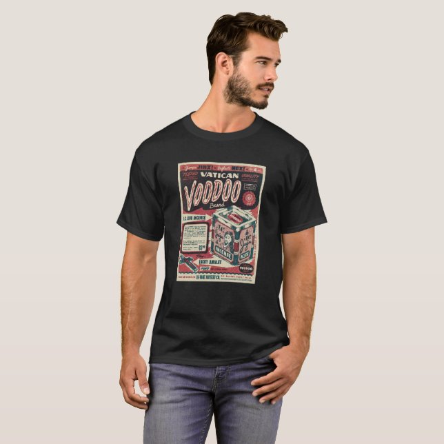 La camiseta de los hombres del anuncio del vudú (Anverso completo)