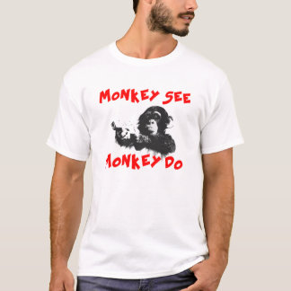 La camiseta de los hombres del arma del mono de la