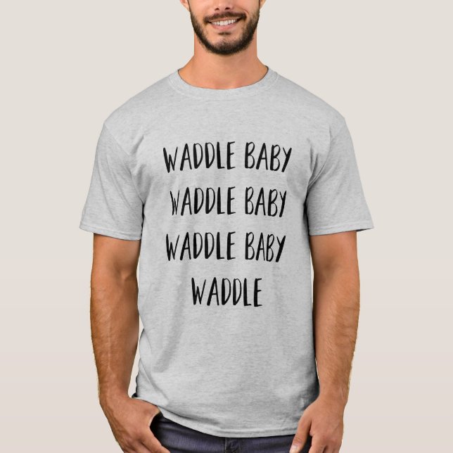 "La camiseta de los hombres del bebé del Waddle" (Anverso)