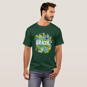 La camiseta de los hombres del Brasil