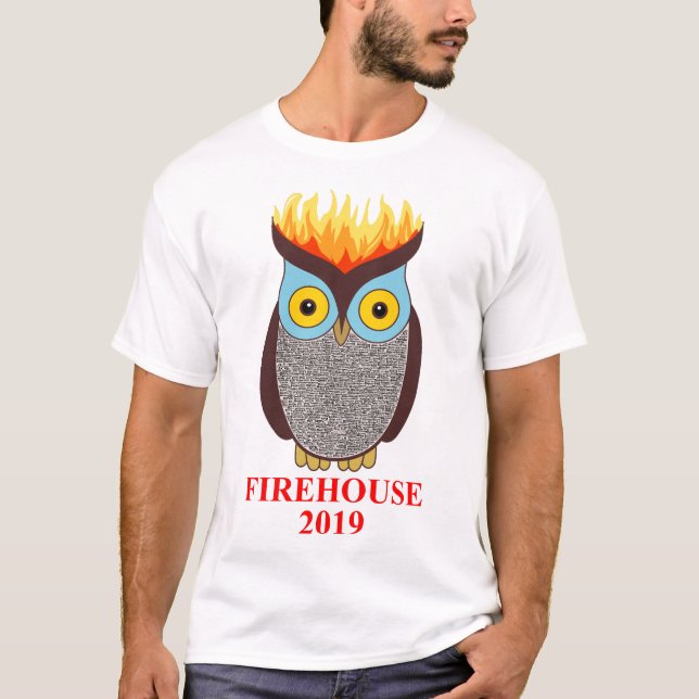 La camiseta de los hombres del búho de FH Brown (Anverso)