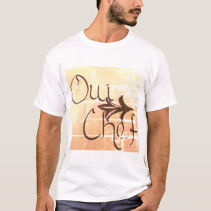 La camiseta de los hombres del cocinero de Oui
