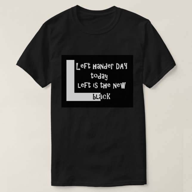La camiseta de los hombres del día del zurdo (Diseño del anverso)