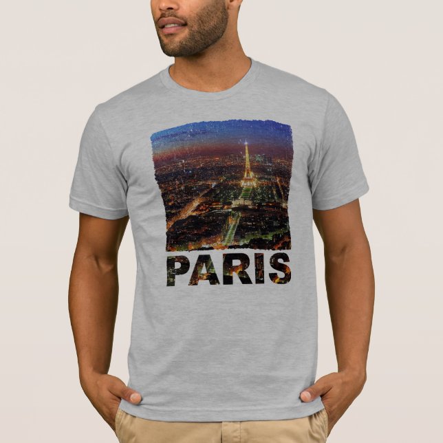 La camiseta de los hombres del diseño de París (Anverso)