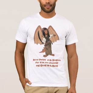 La camiseta de los hombres del dragón del pirata