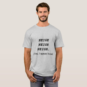 La camiseta de los hombres del humor del caballo