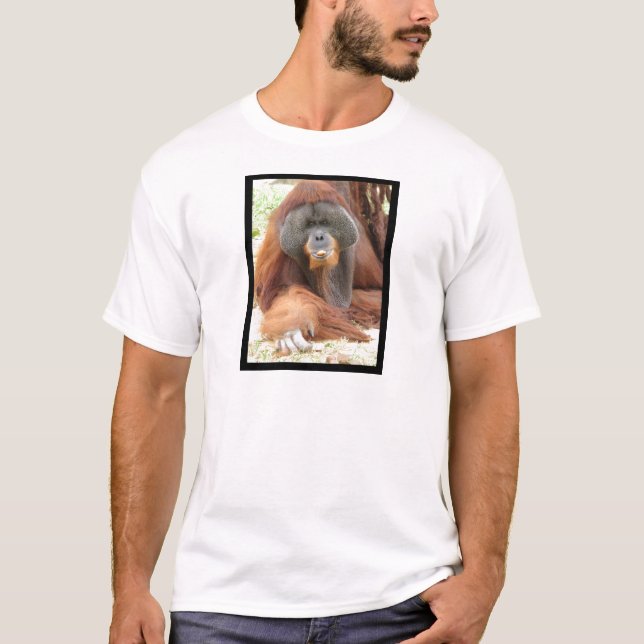 La camiseta de los hombres del mono del orangután (Anverso)