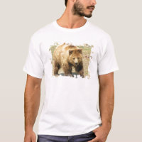 La camiseta de los hombres del oso grizzly