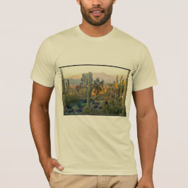 La camiseta de los hombres del paisaje de la cala