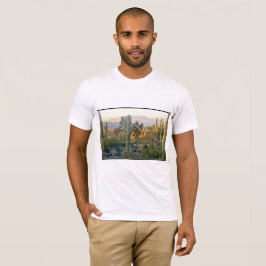 La camiseta de los hombres del paisaje de la cala