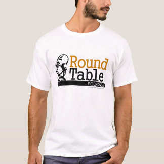 La camiseta de los hombres del podcast de la mesa