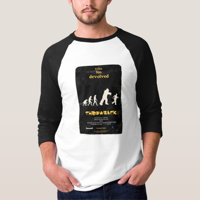La camiseta de los hombres del raglán del poster (Anverso)