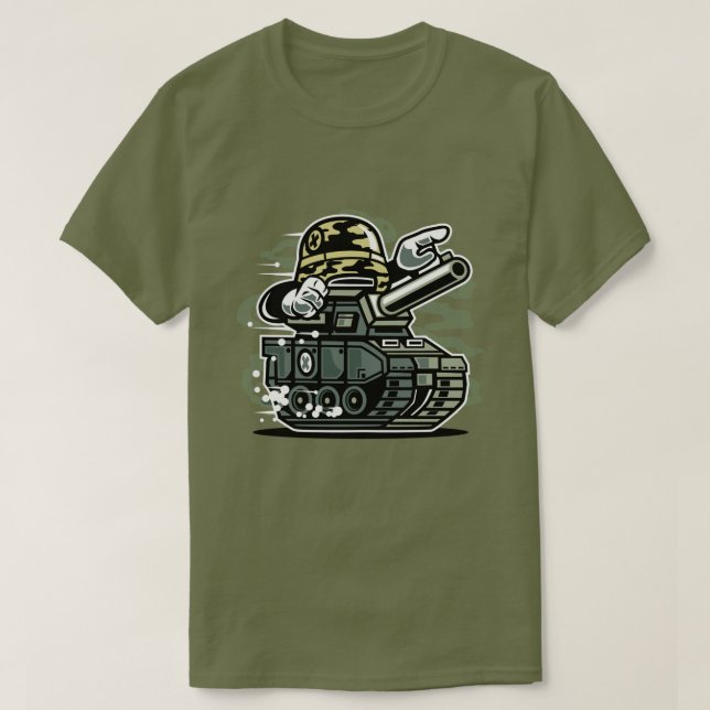 La camiseta de los hombres del tanque de la guerra (Diseño del anverso)