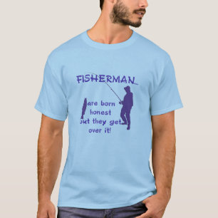 La camiseta de los hombres divertidos del pescador