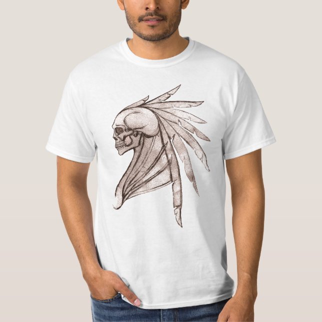 La camiseta de los hombres indios del cráneo del (Anverso)