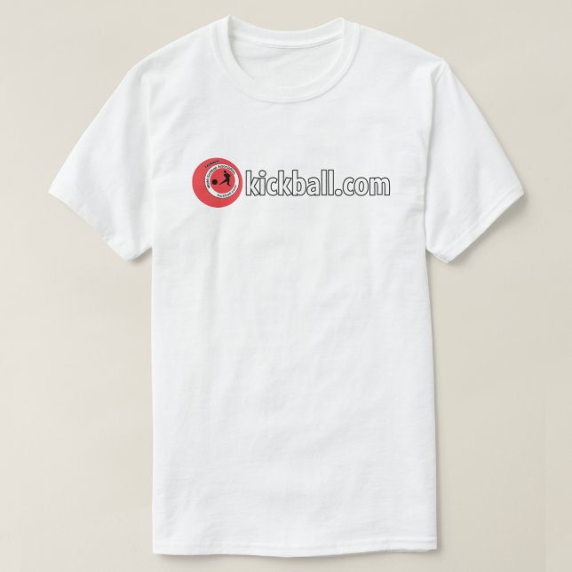 La camiseta de los hombres - Kickball.com Wordmark (Diseño del anverso)