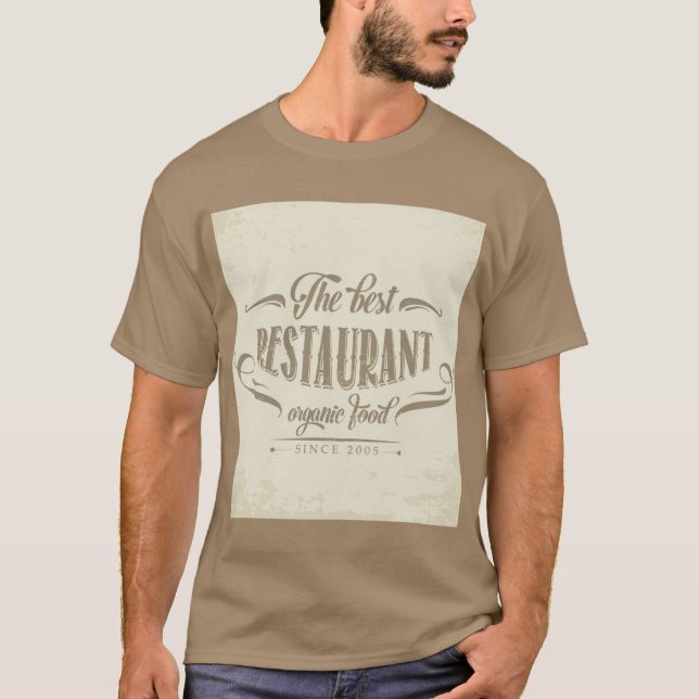 La camiseta de los hombres: la mejor comida orgáni (Anverso)