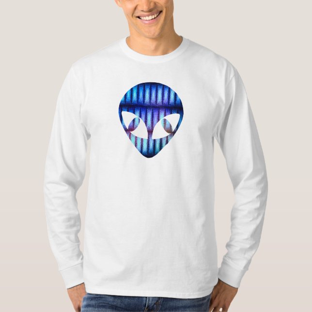 La camiseta de los hombres largos de la manga de (Anverso)