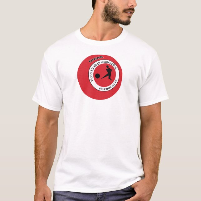 La camiseta de los hombres - logotipo de Kickball (Anverso)