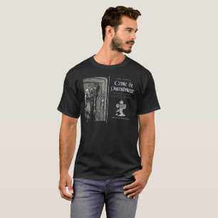 La camiseta de los hombres negros del crimen y del