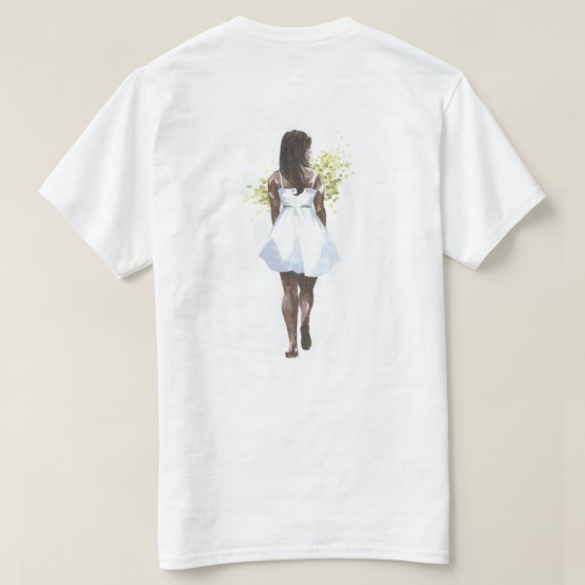 La camiseta de los hombres queridos de sensación (Reverso del diseño)