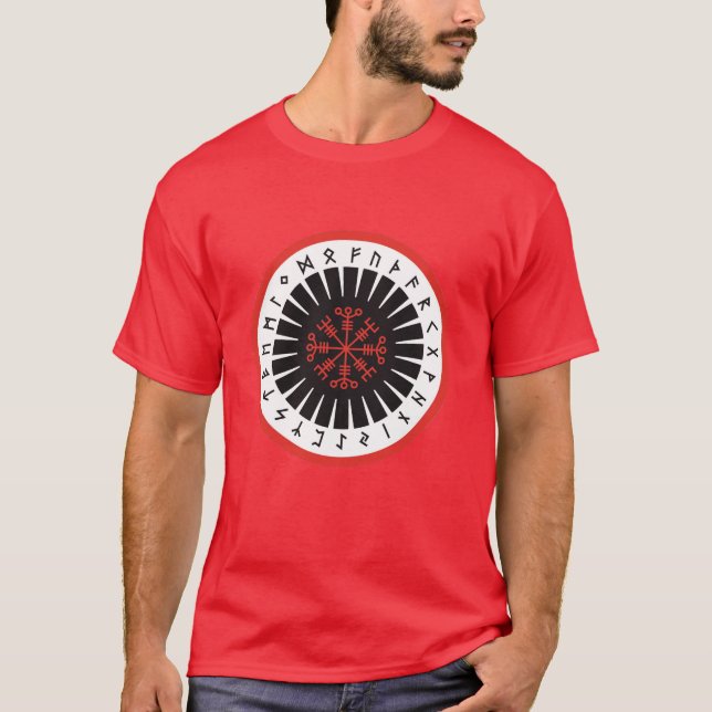 la camiseta de los hombres rojos con el emblema (Anverso)