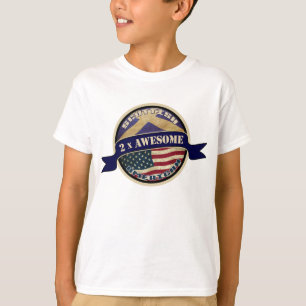 La camiseta de los niños americanos escoceses