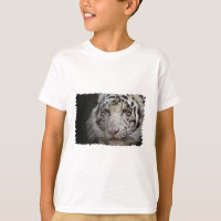 La camiseta de los niños blancos del tigre